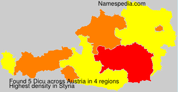 Surname Dicu in Austria