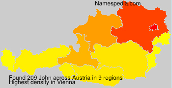 Surname John in Austria