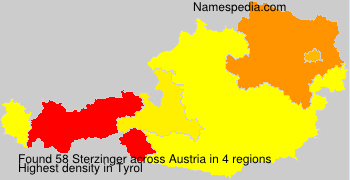 Surname Sterzinger in Austria
