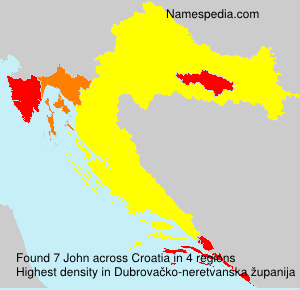 Surname John in Croatia