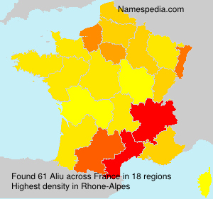 Surname Aliu in France