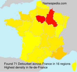 Surname Detourbet in France