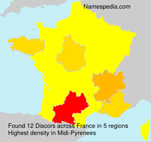 Surname Discors in France