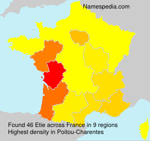 Surname Etie in France