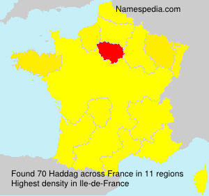 Surname Haddag in France