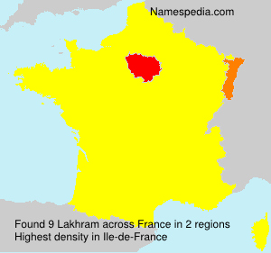 Surname Lakhram in France