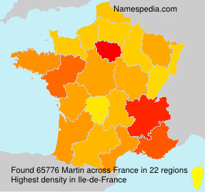 Surname Martin in France