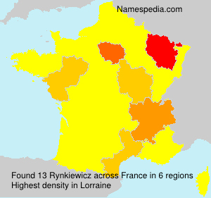 Surname Rynkiewicz in France