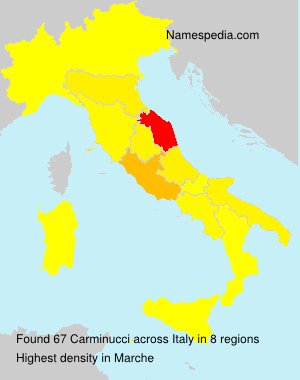 Surname Carminucci in Italy