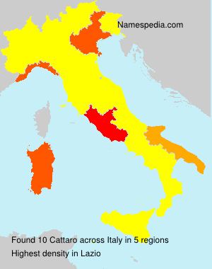 Surname Cattaro in Italy