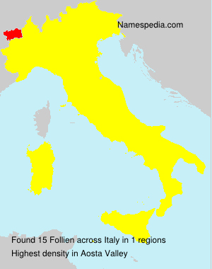 Surname Follien in Italy