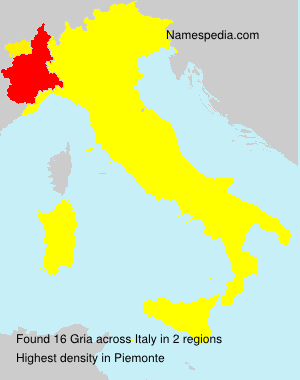 Surname Gria in Italy