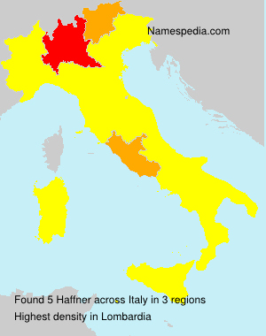 Surname Haffner in Italy