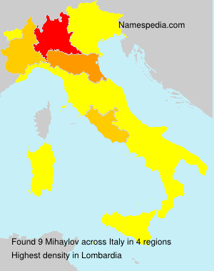Surname Mihaylov in Italy