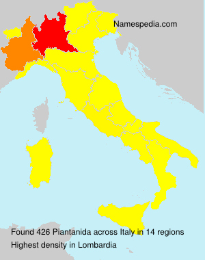 Surname Piantanida in Italy