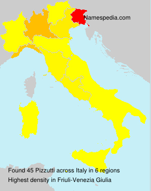 Surname Pizzutti in Italy