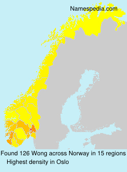 Surname Wong in Norway