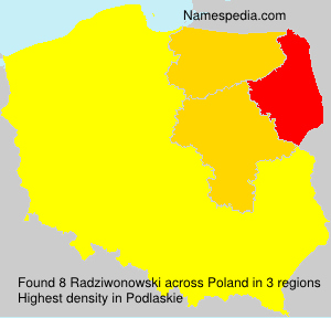 Surname Radziwonowski in Poland
