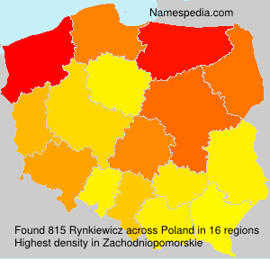 Surname Rynkiewicz in Poland