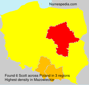 Surname Scott in Poland