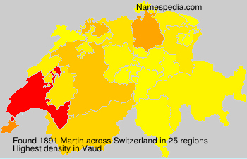 Surname Martin in Switzerland