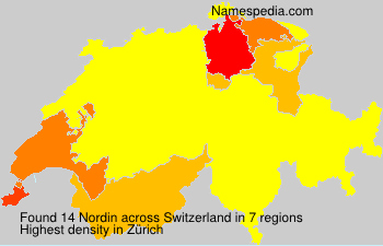 Surname Nordin in Switzerland