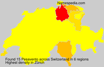 Surname Pesavento in Switzerland