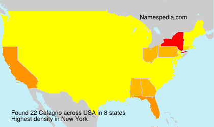 Surname Cafagno in USA