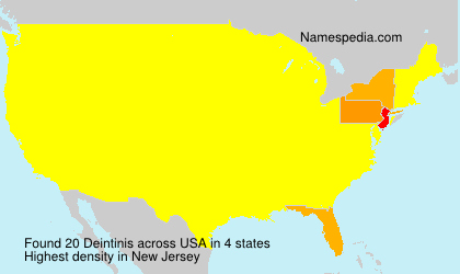 Surname Deintinis in USA