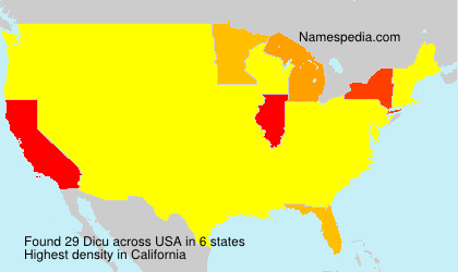 Surname Dicu in USA