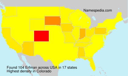Surname Erfman in USA