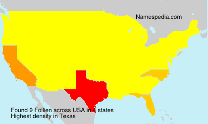 Surname Follien in USA