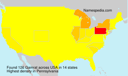 Surname Gamrat in USA