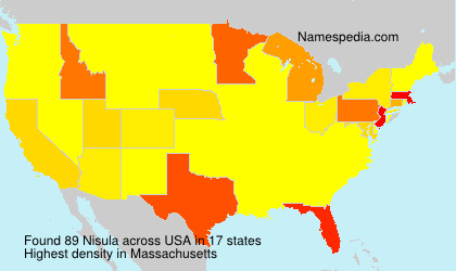 Surname Nisula in USA