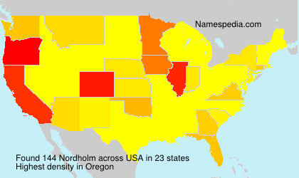 Surname Nordholm in USA