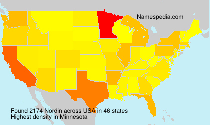 Surname Nordin in USA