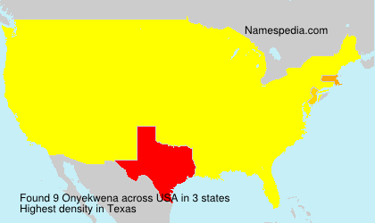Surname Onyekwena in USA