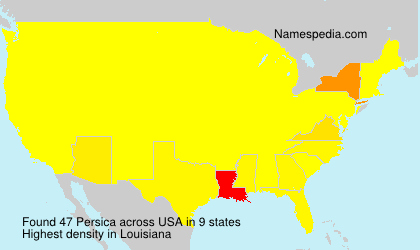 Surname Persica in USA
