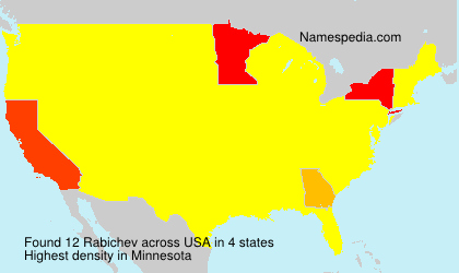 Surname Rabichev in USA