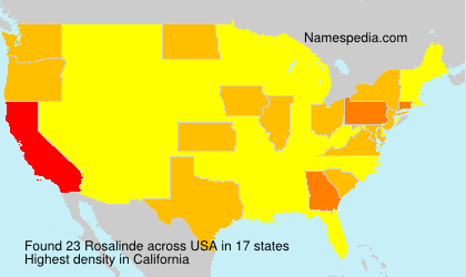 Surname Rosalinde in USA