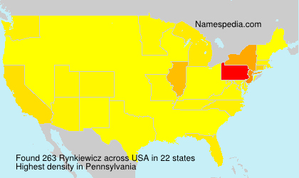 Surname Rynkiewicz in USA
