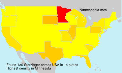 Surname Sterzinger in USA