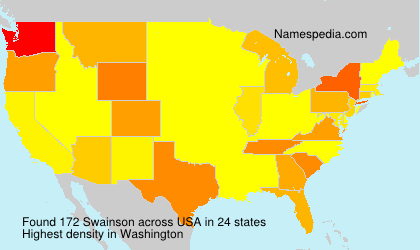 Surname Swainson in USA