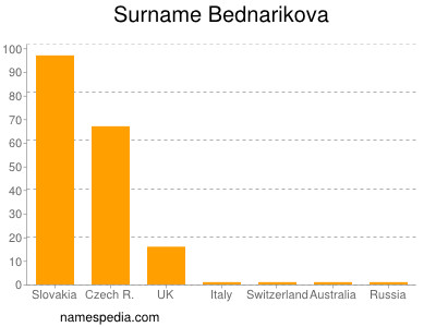 Familiennamen Bednarikova