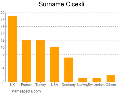 Familiennamen Cicekli