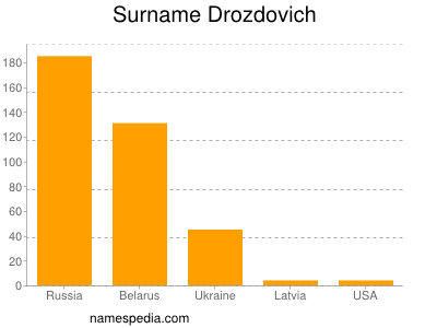 Familiennamen Drozdovich
