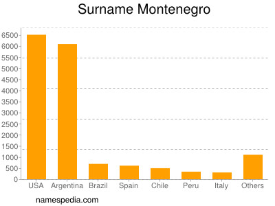 Familiennamen Montenegro