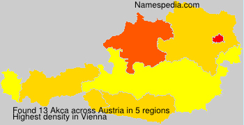 Surname Akca in Austria Surname Akca in Austria