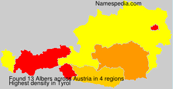 Surname Albers in Austria Surname Albers in Austria