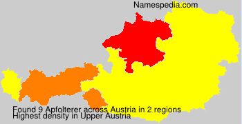 Surname Apfolterer in Austria Surname Apfolterer in Austria